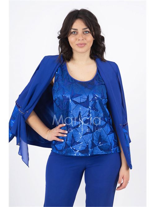 tailleur 3 pezzi giacca paiette LUDOVICA HASSLER | LH903ROYAL